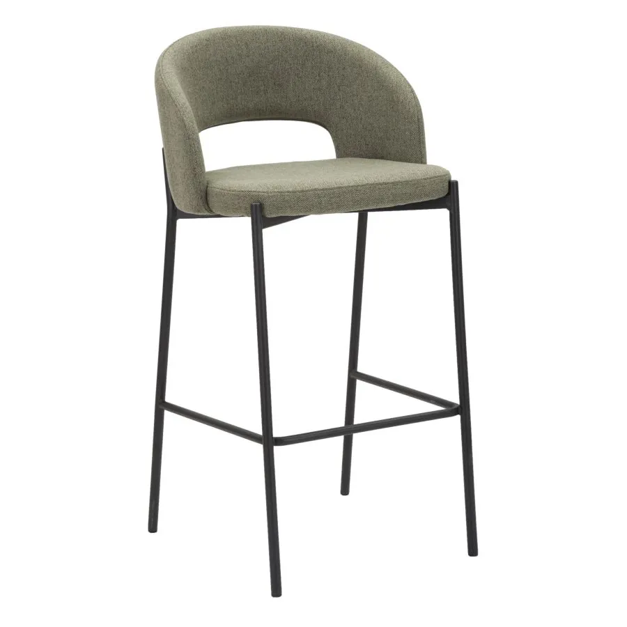 Stołek Barowy Helsinki Zielony Zestaw 2 szt 50 52 99 cm